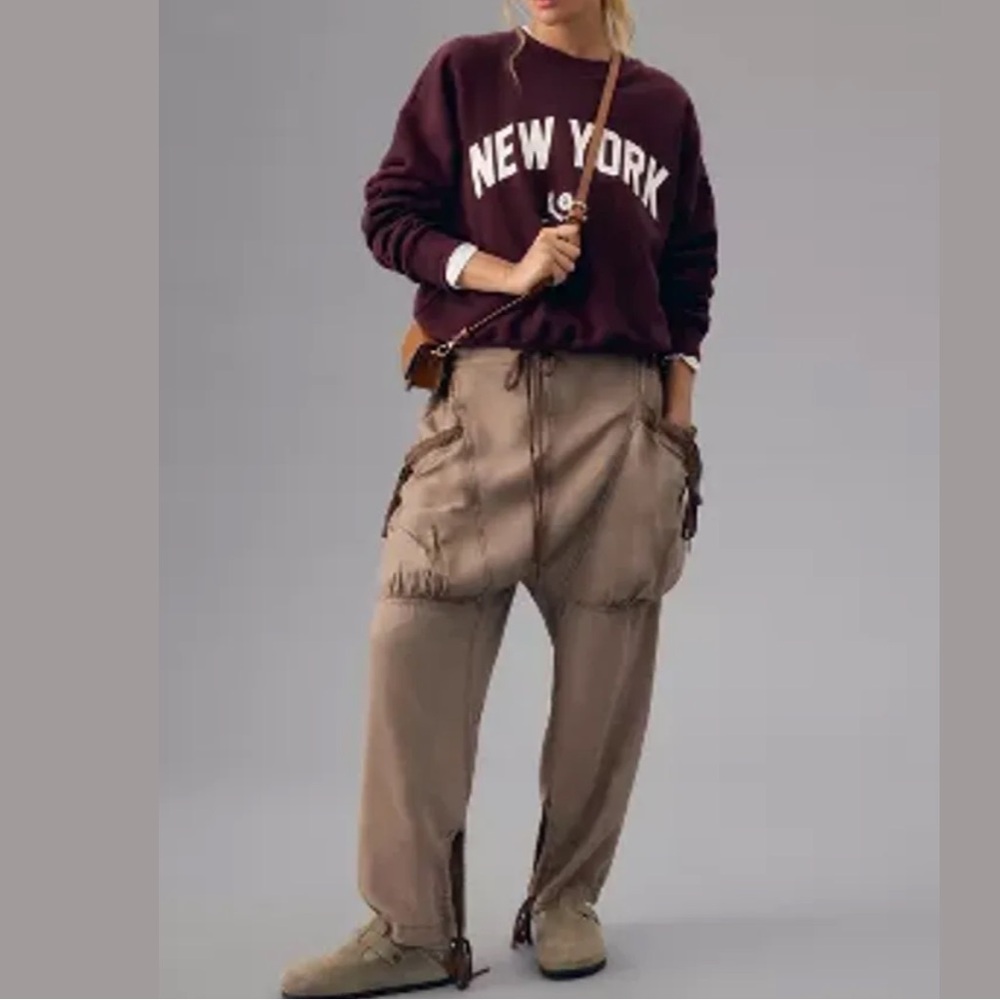 By Anthropologie Mixed Draped Parachute Pants